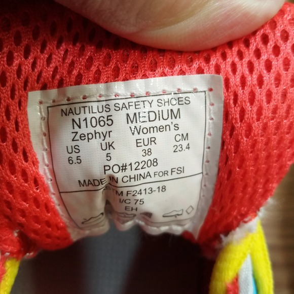 Nautilus Womens Zephyr N1065 Size 6.5 Composite Toe Lace Up Safety‎ Work Shoes - Picture 5 of 15